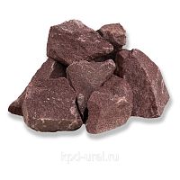 Камень для бани и сауны, "Малиновый кварцит" колотый, 20 кг