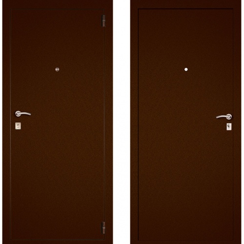 Дверь входная металическая Дверной континент Стандарт/Альфа, левая, 980*2050 мм, металл/металл