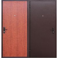Дверь входная металлическая Прораб 1, левая, 960*2060мм, медный антик/рустикальный дуб