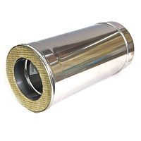 Сэндвич L=0.5 м, Ø120*200 мм, нержавеющая сталь 0,8 мм+нержавеющая сталь 0,8 мм