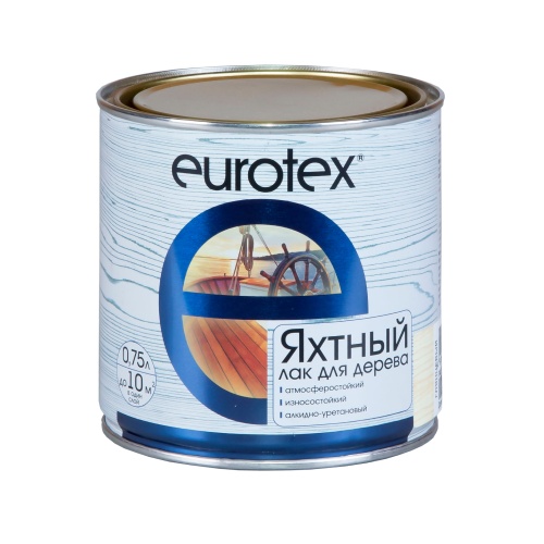 Лак яхтный глянцевый, бесцветный 0,75 л, Eurotex 