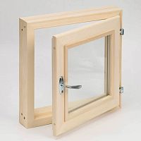 Окно деревянное одностворчатое 570*570*50 мм, имит. стеклопакета