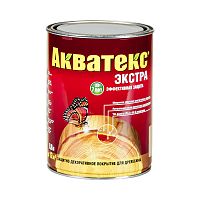 Акватекс Экстра защитное текстурное покрытие древесины, цвет Сосна, 0,8 л.