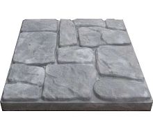 Тротуарная плитка "Дикий камень", серый 300*300*30 мм (0,09 м2)