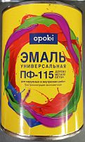 Эмаль ПФ-115 универсальная, черная, 0,8 кг Opoki