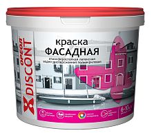 Краска фасадная белая матовая ОРЕОЛ дисконт ВД, 3,0 кг