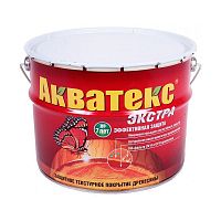 Акватекс Экстра защитное текстурное покрытие древесины, цвет Орех, 10 л