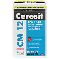 Клей для плитки и керамогранита Ceresit CM 12, 25 кг
