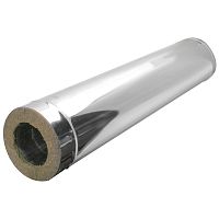 Сэндвич L=1.0 м, Ø115*200 мм, нержавеющая сталь 0,8 мм+нержавеющая сталь 0,8 мм