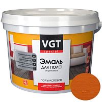 Эмаль VGT, ВД-АК-1179, Профи для пола,полуматовая, цвет Орех (желто-коричневая), 2,5 кг