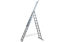 Лестница трехсекционная алюминиевая, 3*12 ступеней DOGRULAR ( 8,39м)
