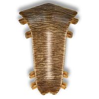Угол внутренний для плинтуса Идеал 55мм текстурный, дуб капучино (205)