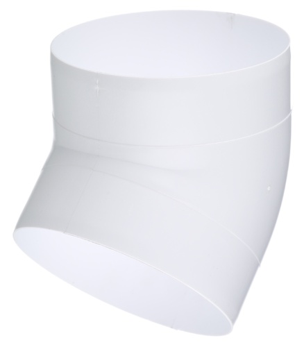 Колено для круглых воздуховодов, пластик 45°, Ø125 мм, Эра 