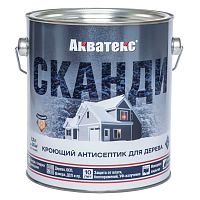 Антисептик Акватекс Сканди кроющий для дерева, цвет айсберг 2,5л.