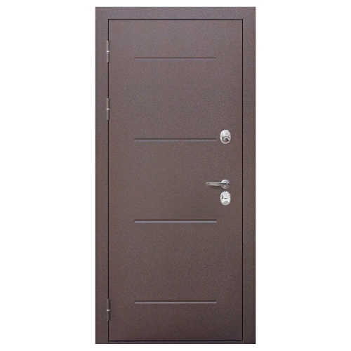 Дверь металлическая 960*2050 мм, ISOTERMA левая, мет. медный антик/астана милки
