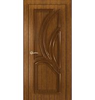 Дверь 800*2000*35 мм, глухая Румакс Карелия-2, шпон дуб бесцветный, пазы коричневые