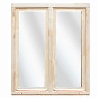 Окно деревянное глухое 1000*1200*60 мм, имит. стеклопакета, двухсекционное