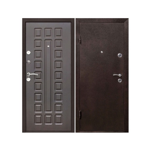 Дверь входная металлическая ЙОШКАР левая, 860*2050мм МДФ венге