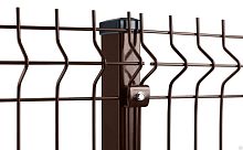 Панель из оцинкованной сетки 200/50, 1530*2500*3 мм, с полимерным покрытием, 3D забор, коричневый