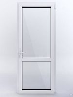 Дверь ПВХ балконная, 1-камерная 800*2000 мм, профиль 60 PLAFEN
