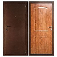 Дверь входная металическая Дверной континент Стандарт/Альфа, левая, 980*2050 мм, МДФ дуб