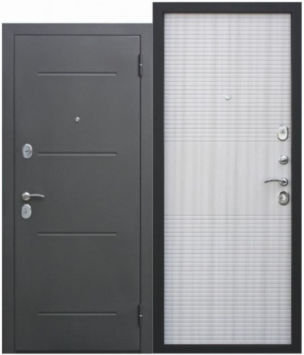 Дверь металлическая ГАРДА Муар 960*2050*75 мм, правая, металл/белый ясень