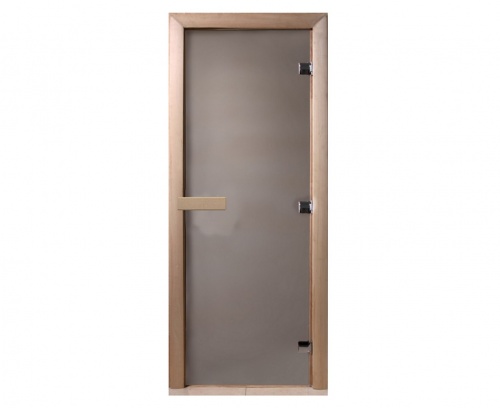 Дверь Doorwood, стекло матовое (сатин) "Теплое утро" 700*1900 мм, стекло 8 мм, 3 петли, коробка хвоя