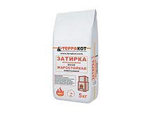 Затирка для швов "ТЕРРАКОТ", жаростойкая белая 5 кг (до +400°С)