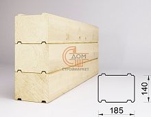 Брус профилированный 185*140*6000 мм, профиль прямой, камерной сушки