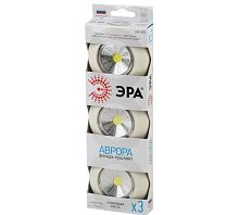 Фонарь ЭРА пушлайт "Аврора" 4*LED,3*ААА, слоновая кость, 3 шт/уп