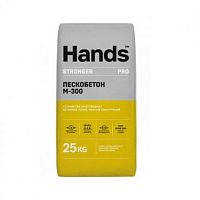 Смесь сухая М-300 пескобетон 25 кг Hands