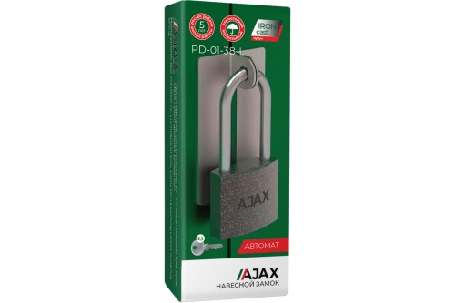 Замок навесной AJAX PD-01-38-L, 3 ключа