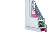 Окно ПВХ профиль Melke Evolution 60 Белый (800*800), 1 секционное, 2-х камерное