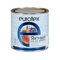 Лак яхтный глянцевый, бесцветный 0,75 л, Eurotex 