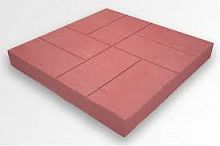 Тротуарная плитка Квадрат 300х300х60 мм, красная (0,09 м2)