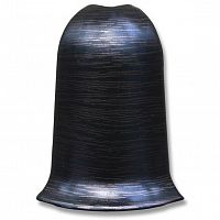 Угол внешний для плинтуса ПВХ Ideal Комфорт 55 мм текстурный, венге черный (302)