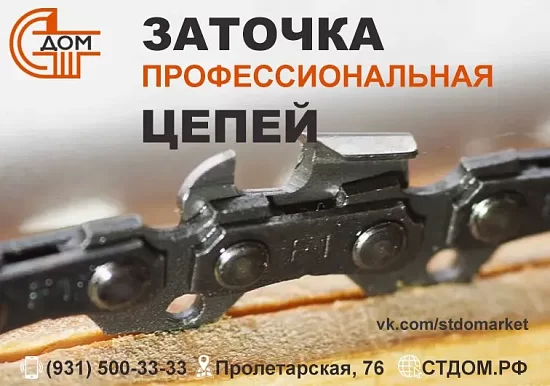 Заточка цепей для электро и бензопил в Устюжне за 100 рублей